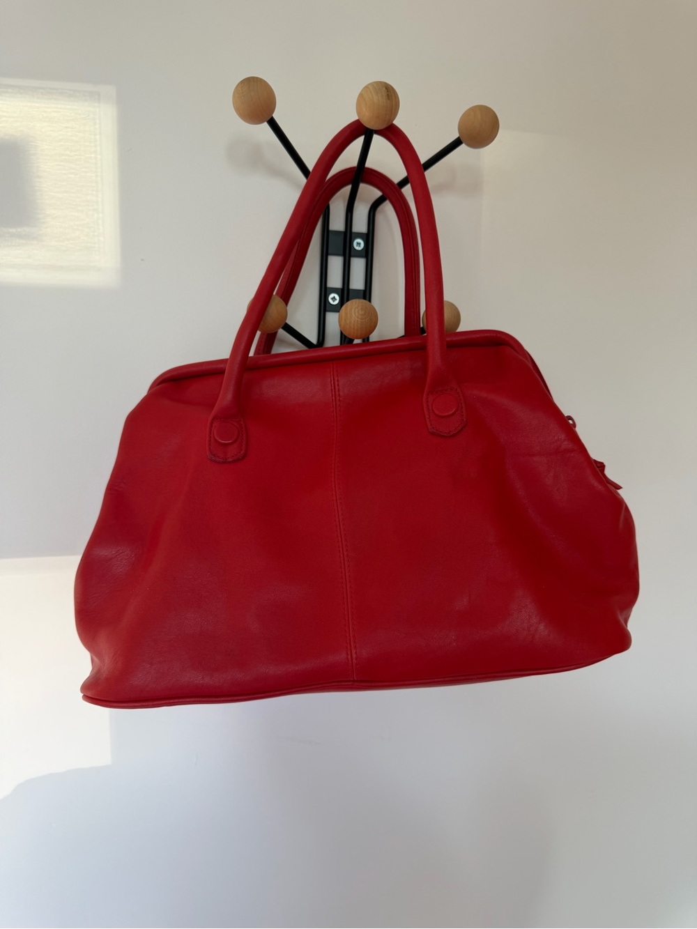 Giani Bernini Red Leather Tote Bag